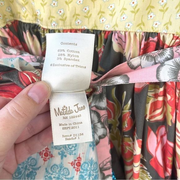 Matilda Jane Girls Serendipity Perfect Day Knot Pink Yellow Dress Size 8 - Picture 9 of 14